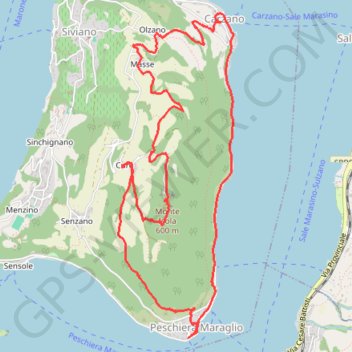 Itinéraire Monte Isola Italie, distance, dénivelé, altitude, carte, profil, trace GPS