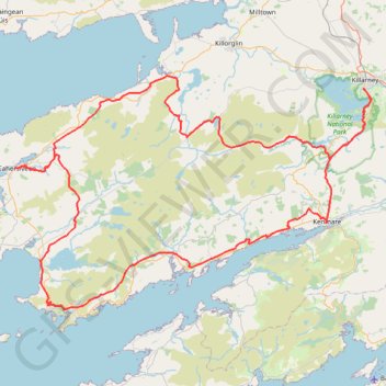 Itinéraire the-kerry-way-entire-trail-walking-route-map-and-guide-kerry-ireland, distance, dénivelé, altitude, carte, profil, trace GPS