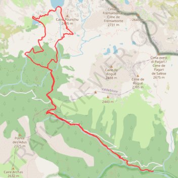 Itinéraire LAC NEGRE par le lac de GRAVEIRETTE_1, distance, dénivelé, altitude, carte, profil, trace GPS