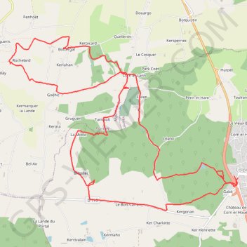 Itinéraire Colpo - Kerhéro, distance, dénivelé, altitude, carte, profil, trace GPS