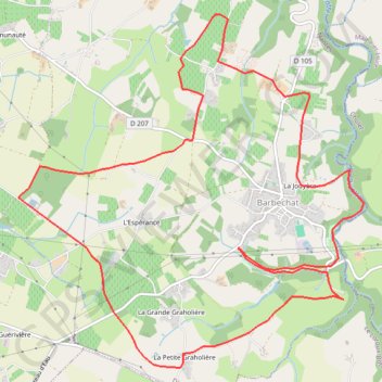 Itinéraire Barbechat, distance, dénivelé, altitude, carte, profil, trace GPS