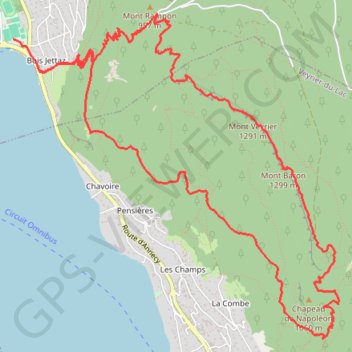 Itinéraire Les crêtes du Mont Veyrier, distance, dénivelé, altitude, carte, profil, trace GPS