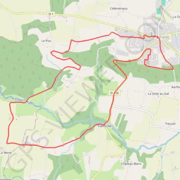 Itinéraire Le petit Codoudal - Plumelec, distance, dénivelé, altitude, carte, profil, trace GPS