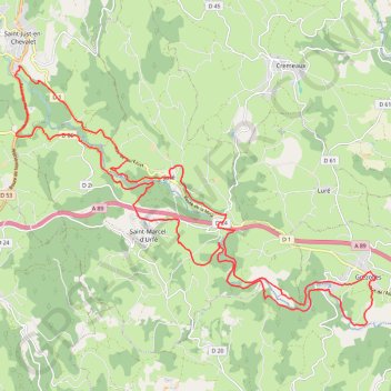 Itinéraire La vallée de l'Aix sauvage - Grézolles, distance, dénivelé, altitude, carte, profil, trace GPS