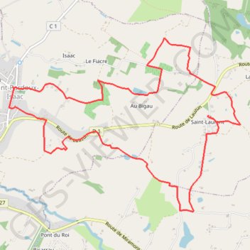Itinéraire Vers l'église de Saint-Laurent - Saint-Pardoux-Isaac, distance, dénivelé, altitude, carte, profil, trace GPS