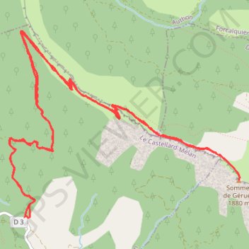 Itinéraire Randonnée sur la crête de Géruen, distance, dénivelé, altitude, carte, profil, trace GPS