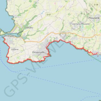 Itinéraire Le Conquet - Petit Minou, distance, dénivelé, altitude, carte, profil, trace GPS