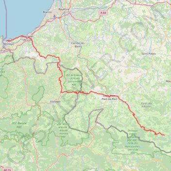 Itinéraire Etape 1, distance, dénivelé, altitude, carte, profil, trace GPS