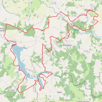 Itinéraire Lacs Hte-Charente-10-Noir, distance, dénivelé, altitude, carte, profil, trace GPS