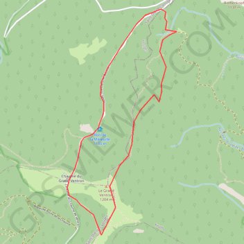 Itinéraire Grand vevntron, distance, dénivelé, altitude, carte, profil, trace GPS