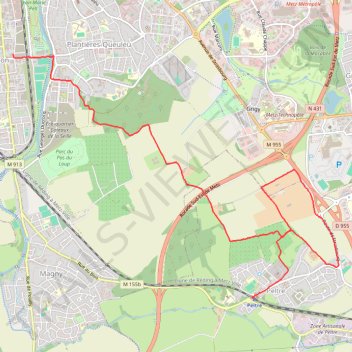 Itinéraire Peltre - Metz-Sablon, distance, dénivelé, altitude, carte, profil, trace GPS