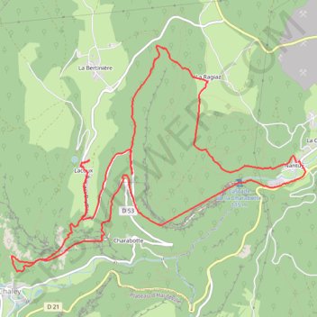 Itinéraire Train Fantôme du Bugey, distance, dénivelé, altitude, carte, profil, trace GPS