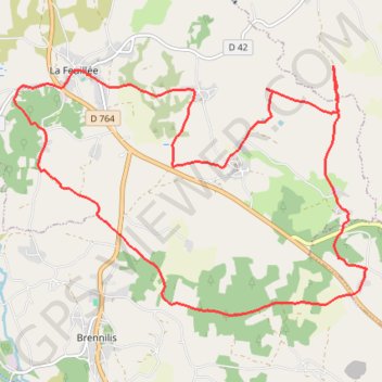 Itinéraire La Feuillée (Circuit des Templiers), distance, dénivelé, altitude, carte, profil, trace GPS