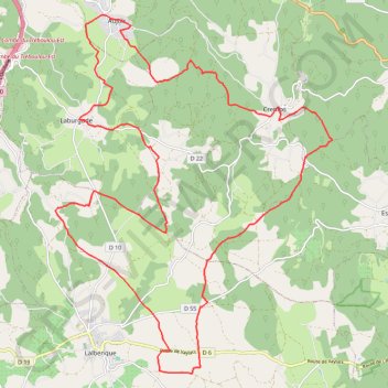 Itinéraire Autour du gîte du Plaçal - Aujols, distance, dénivelé, altitude, carte, profil, trace GPS