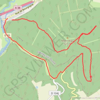 Itinéraire Marche nordique Roche d'Anse, distance, dénivelé, altitude, carte, profil, trace GPS