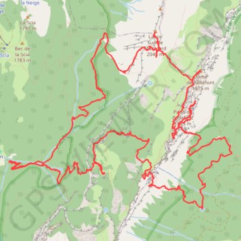 Itinéraire Malissard - Montbrun - Rocheplane - Chaos - Bellefond, distance, dénivelé, altitude, carte, profil, trace GPS