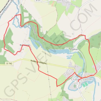 Itinéraire SN_Chateau-Larcher__Le_sentier_du_Dolmen(3), distance, dénivelé, altitude, carte, profil, trace GPS