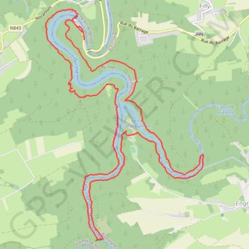 Itinéraire Le lac de nisramont, distance, dénivelé, altitude, carte, profil, trace GPS