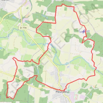 Itinéraire Circuit de Saint-Marc - Pleucadeuc, distance, dénivelé, altitude, carte, profil, trace GPS