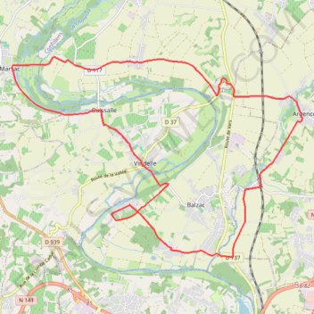 Itinéraire Boucle 13 Vindelle découverte, distance, dénivelé, altitude, carte, profil, trace GPS