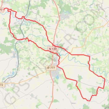 Itinéraire parcours 16 (65.3km), distance, dénivelé, altitude, carte, profil, trace GPS