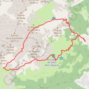 Itinéraire Burzier-Col de Doran-Les Mayéres-Burzier, distance, dénivelé, altitude, carte, profil, trace GPS