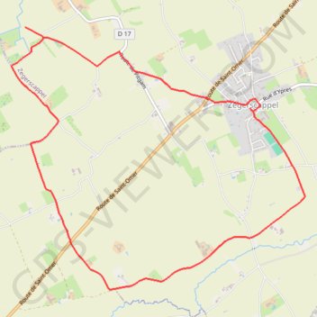 Itinéraire Circuit du Rijssel Berg - Zegerscappel, distance, dénivelé, altitude, carte, profil, trace GPS