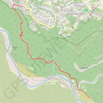 Itinéraire Dos d'Ane - Deux-Bras, distance, dénivelé, altitude, carte, profil, trace GPS