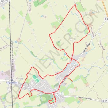 Itinéraire Des chênes au château - Esquelbecq, distance, dénivelé, altitude, carte, profil, trace GPS