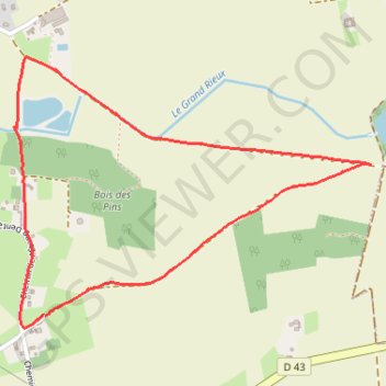 Itinéraire Bois des Pins, distance, dénivelé, altitude, carte, profil, trace GPS