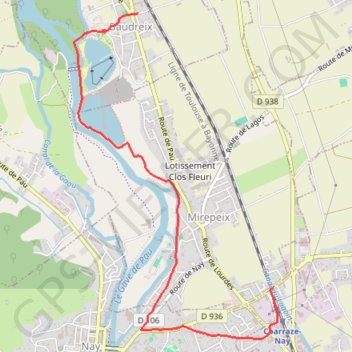 Itinéraire Boucle Gare Coarraze Baudreix Mirepeix Gare, distance, dénivelé, altitude, carte, profil, trace GPS