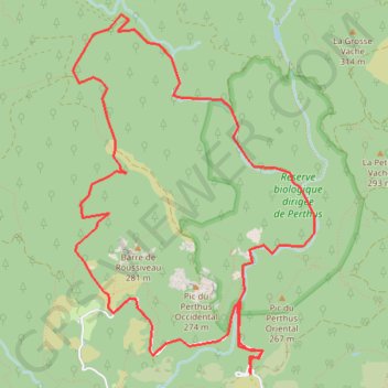 Itinéraire RANDO TERRE PERTHUS ESTEREL 06, distance, dénivelé, altitude, carte, profil, trace GPS