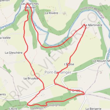 Itinéraire pedestre, distance, dénivelé, altitude, carte, profil, trace GPS
