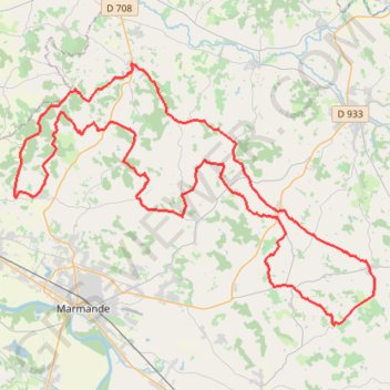 Itinéraire Circuit Trec - Gupie - Seyches - Pays du Dropt, distance, dénivelé, altitude, carte, profil, trace GPS