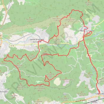 Itinéraire Les drailles de Gaspard - Carnoules, distance, dénivelé, altitude, carte, profil, trace GPS