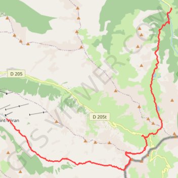 Itinéraire Tour du Queyras, j8, de L'Échalp à Saint-Véran, distance, dénivelé, altitude, carte, profil, trace GPS