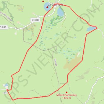 Itinéraire La montagne du Chamaroux, distance, dénivelé, altitude, carte, profil, trace GPS