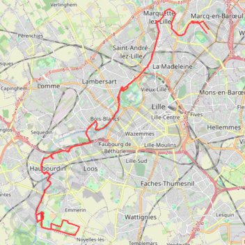 Itinéraire Vers le Parc de la Canteraine avec Christine 🚵‍♂️ 🚵‍♂️ ⛅️, distance, dénivelé, altitude, carte, profil, trace GPS