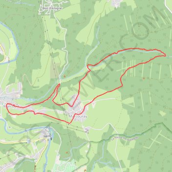 Itinéraire Marcourt - Province de Luxembourg - Belgique, distance, dénivelé, altitude, carte, profil, trace GPS