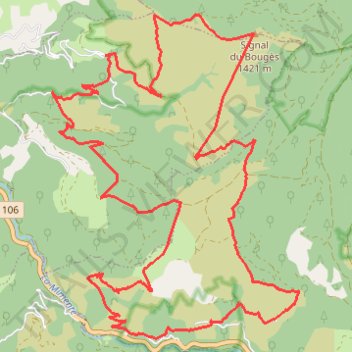 Itinéraire 20250508 Les Crozes Hauts & Bas - Signal du Bougès, distance, dénivelé, altitude, carte, profil, trace GPS