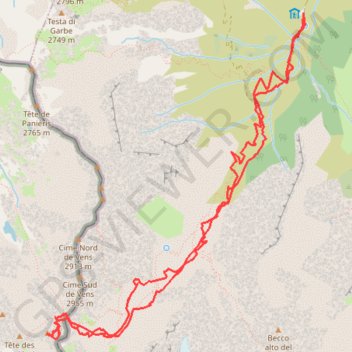 Itinéraire Cima Borgonio, distance, dénivelé, altitude, carte, profil, trace GPS