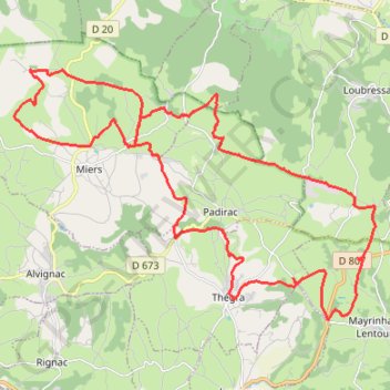 Itinéraire Les Fieux - Thégra-le-Ventoulou, distance, dénivelé, altitude, carte, profil, trace GPS
