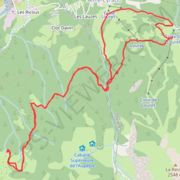 Itinéraire Cabane de tante Yvonne, distance, dénivelé, altitude, carte, profil, trace GPS