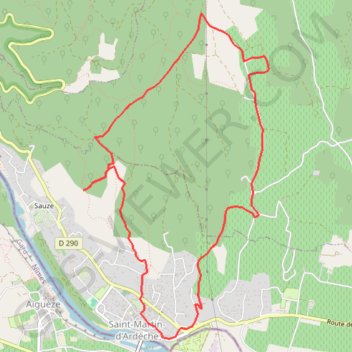 Itinéraire Sur les hauteurs de Saint Martin d'Ardèche, distance, dénivelé, altitude, carte, profil, trace GPS