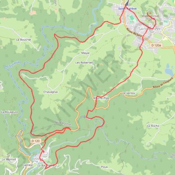 Itinéraire Intres Saint Agreve, distance, dénivelé, altitude, carte, profil, trace GPS