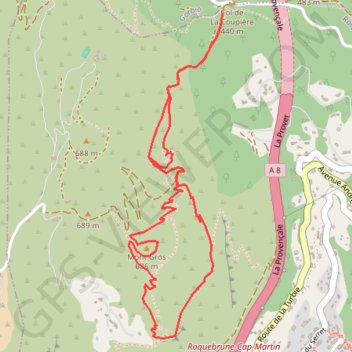 Itinéraire Mont Gros, distance, dénivelé, altitude, carte, profil, trace GPS