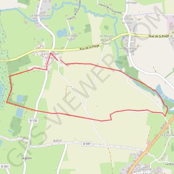 Itinéraire Les Champagnes - Saint-Martin-Le-Vieux, distance, dénivelé, altitude, carte, profil, trace GPS