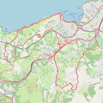 Itinéraire La virée de Joël - Ciboure, distance, dénivelé, altitude, carte, profil, trace GPS