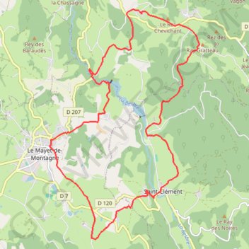 Itinéraire Le Mayet de montagne, distance, dénivelé, altitude, carte, profil, trace GPS