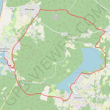 Itinéraire Soustons Cyclisme, distance, dénivelé, altitude, carte, profil, trace GPS
